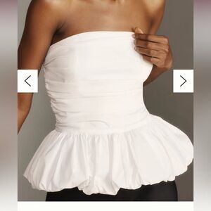 NWT Anthropologie Maeve Strapless Drop-Waist Bubble Top